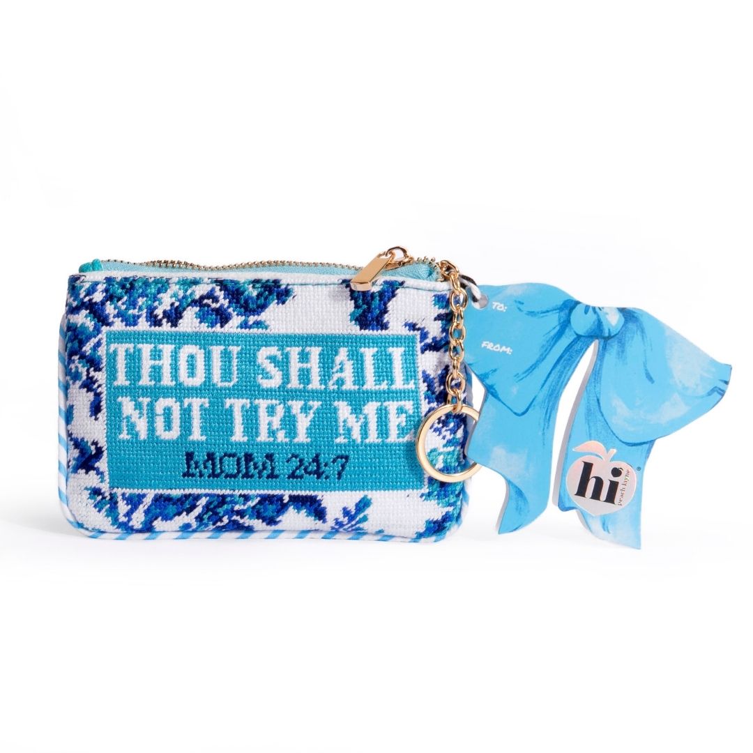 Keychain Pouch 'Thou Shall Not Try Me'