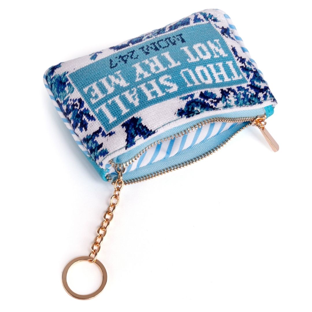 Keychain Pouch 'Thou Shall Not Try Me'