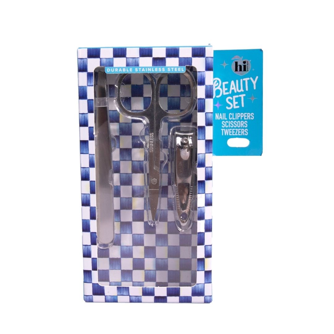 Blue Coffee Mug with Manicure Set