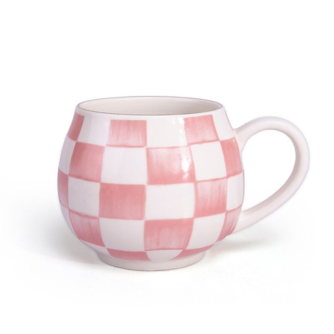 Pink Coffee Mug with Manicure Set