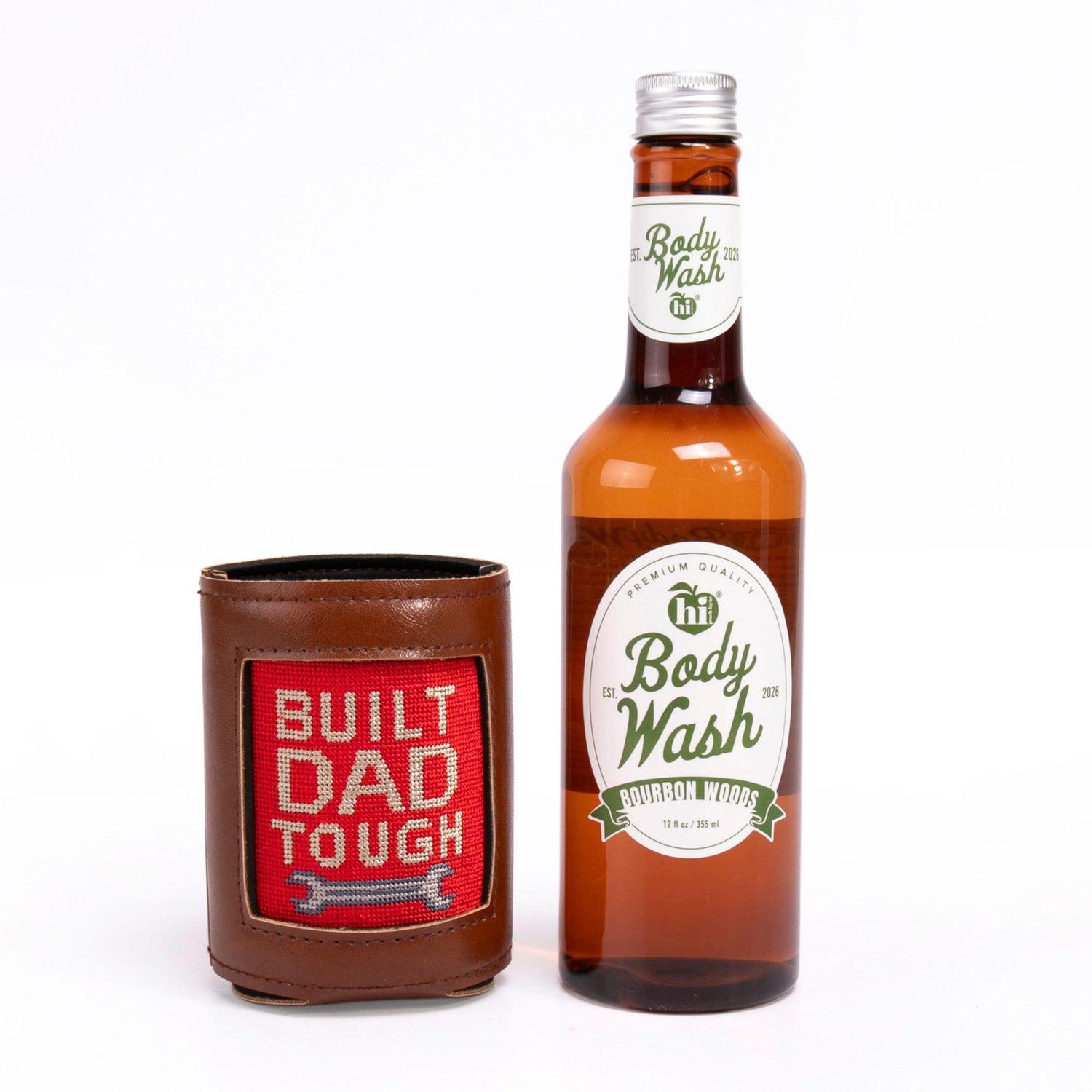 Hi Peach Layne Built Dad Tough Koozie and 3-in-1 Body Wash Set