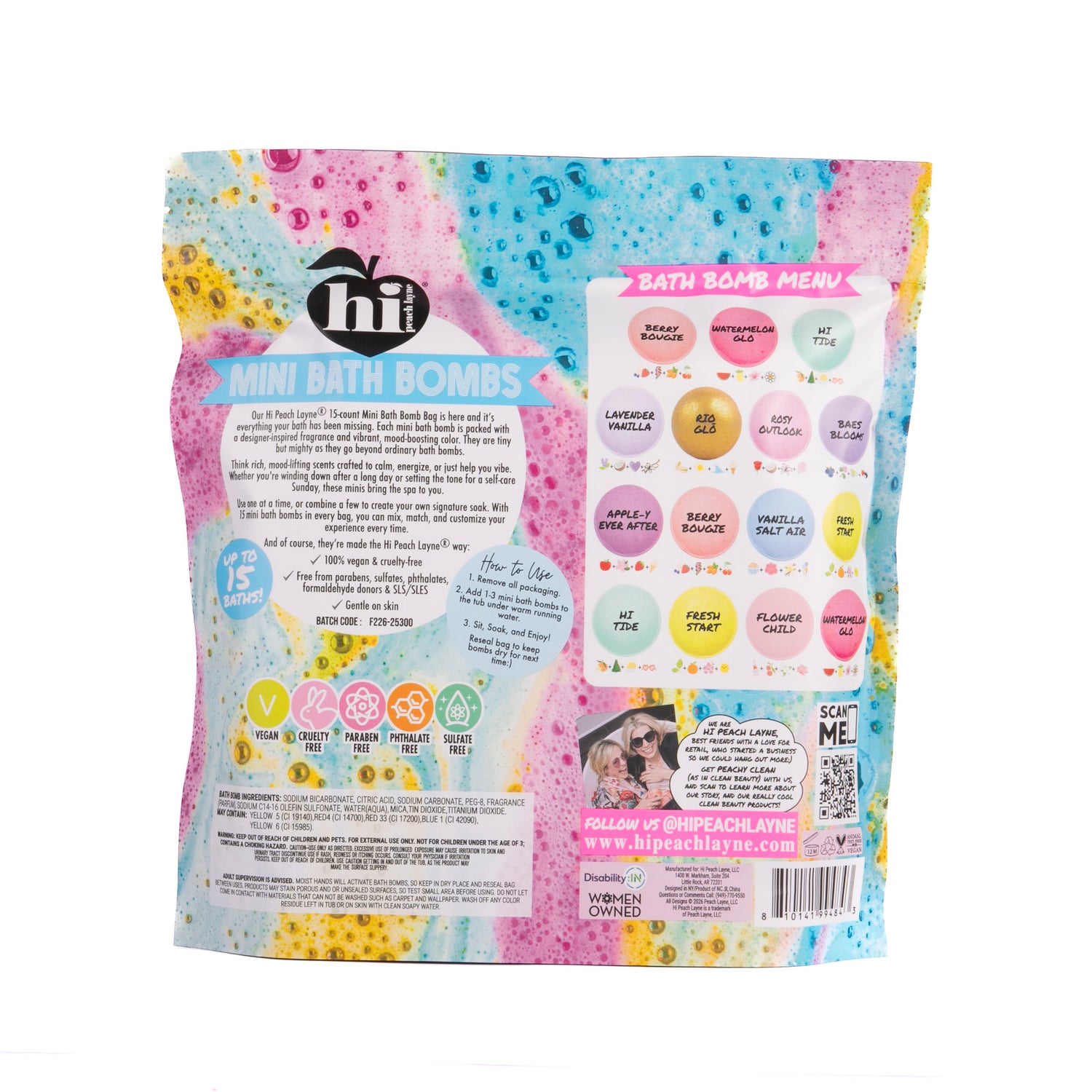 15 Mini Bath Bombs Bag with Prize
