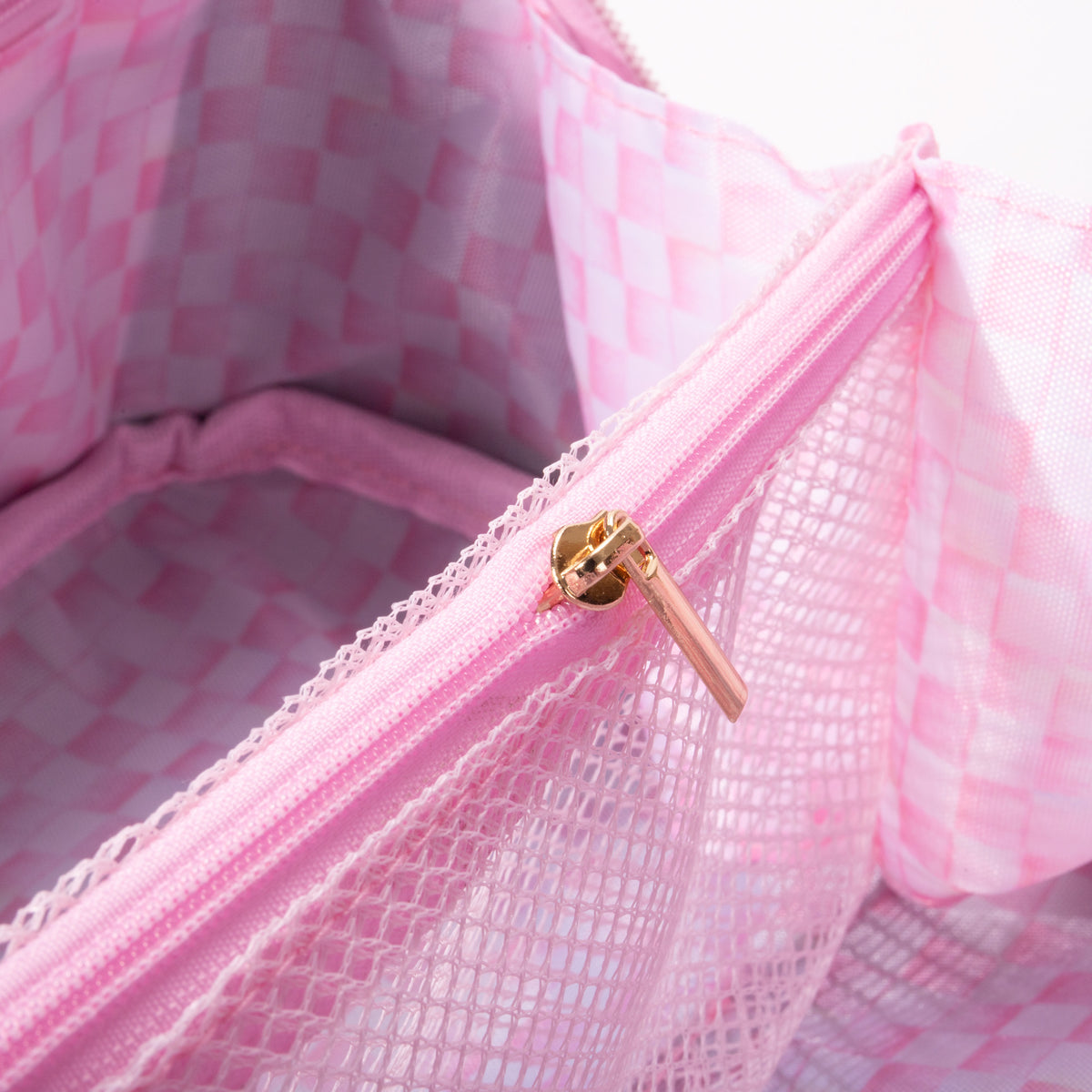 Pink Floral Travel Makeup Bag