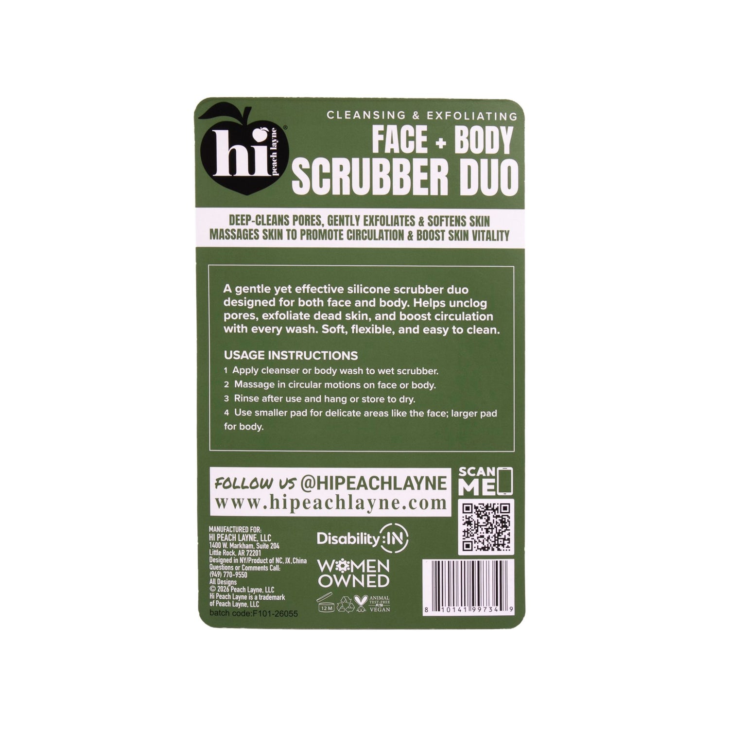 Face and Body Scrubber Duo