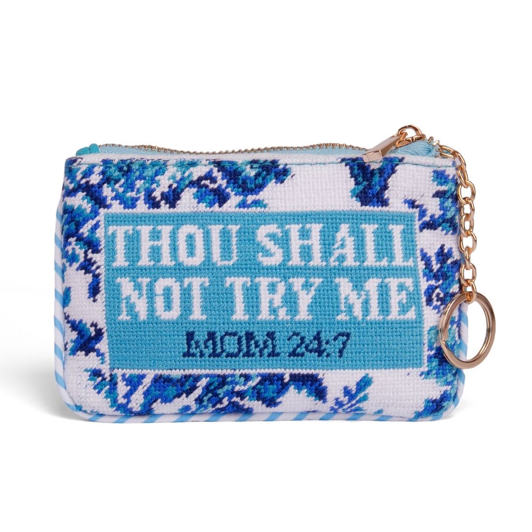 Keychain Pouch 'Thou Shall Not Try Me'