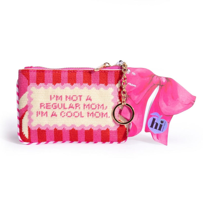Cool Mom Needlepoint Keychain Pouch | Hi Peach Layne