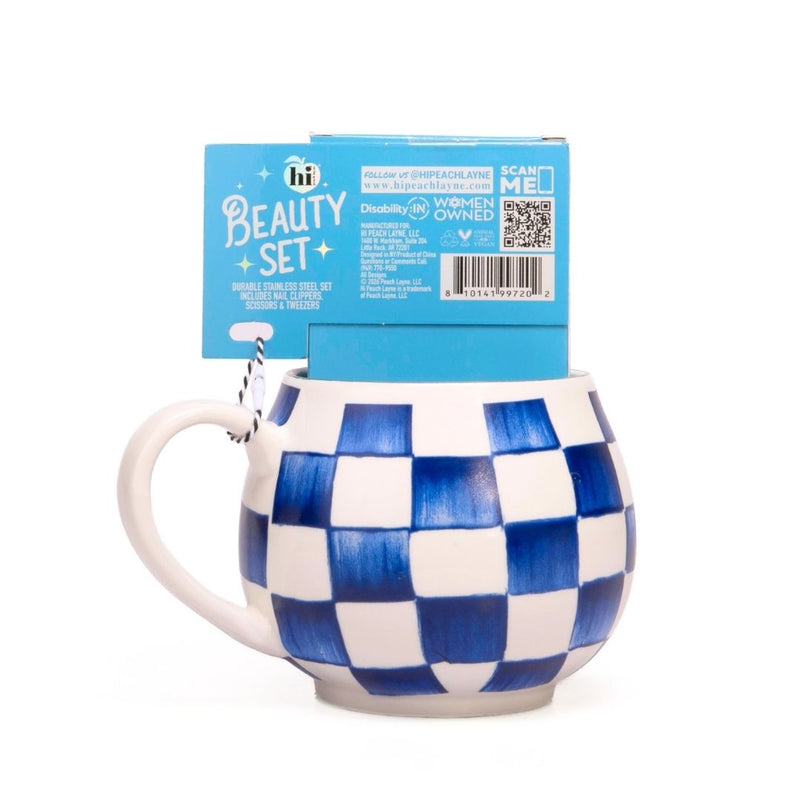 Blue Coffee Mug & Manicure Gift Set | Hi Peach Layne