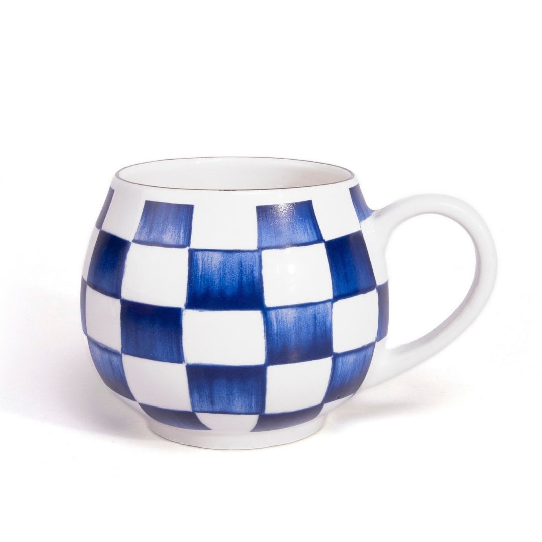 Blue Coffee Mug with Manicure Set