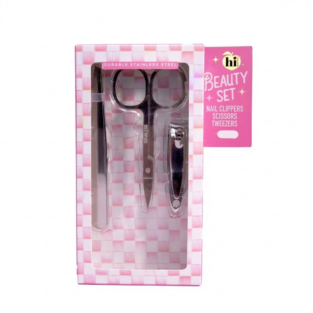 Pink Coffee Mug with Manicure Set