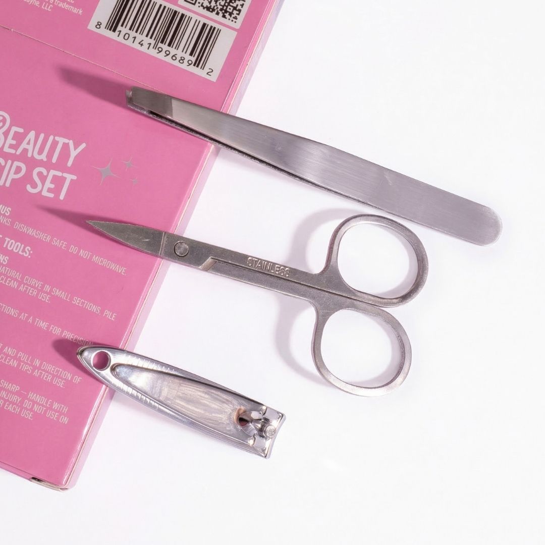 Pink Coffee Mug with Manicure Set