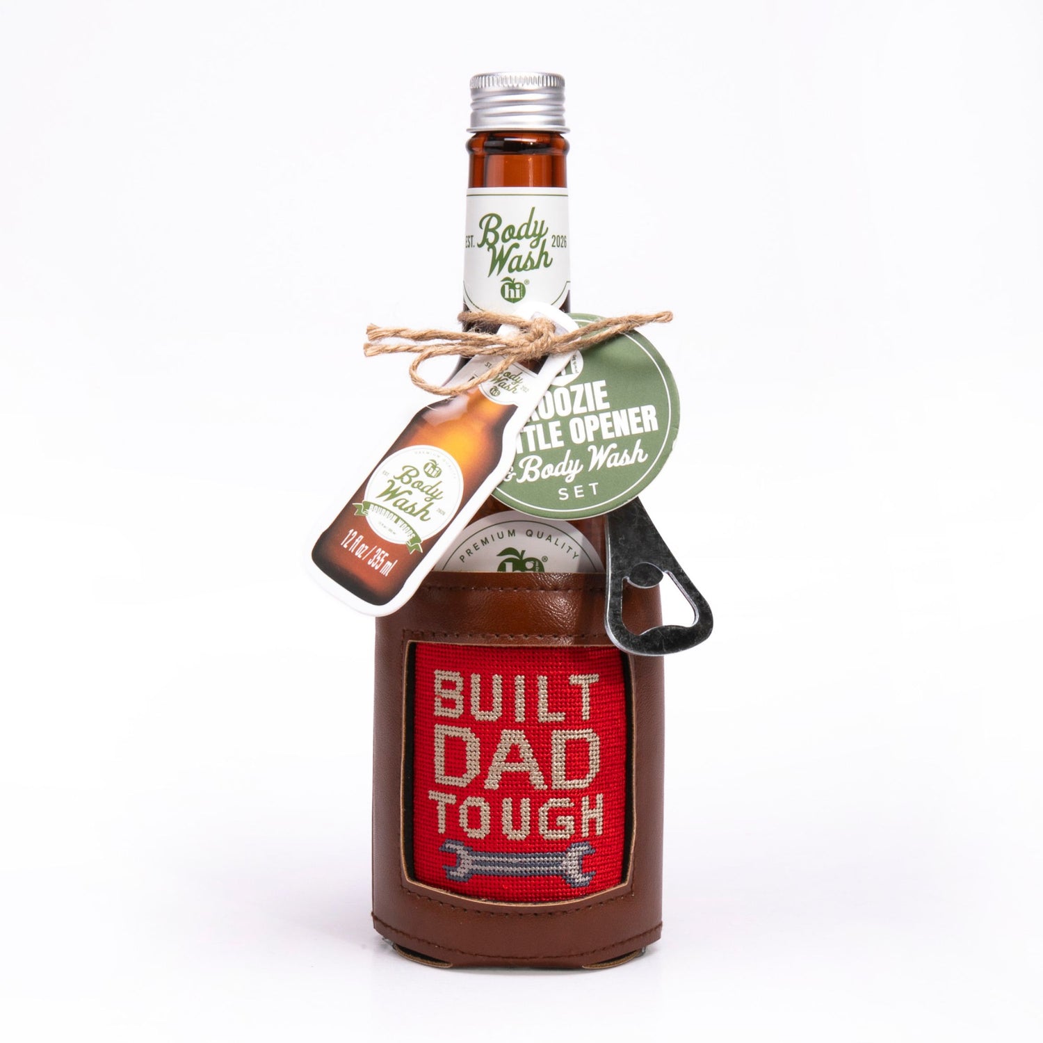 Hi Peach Layne Built Dad Tough Koozie and 3-in-1 Body Wash Set