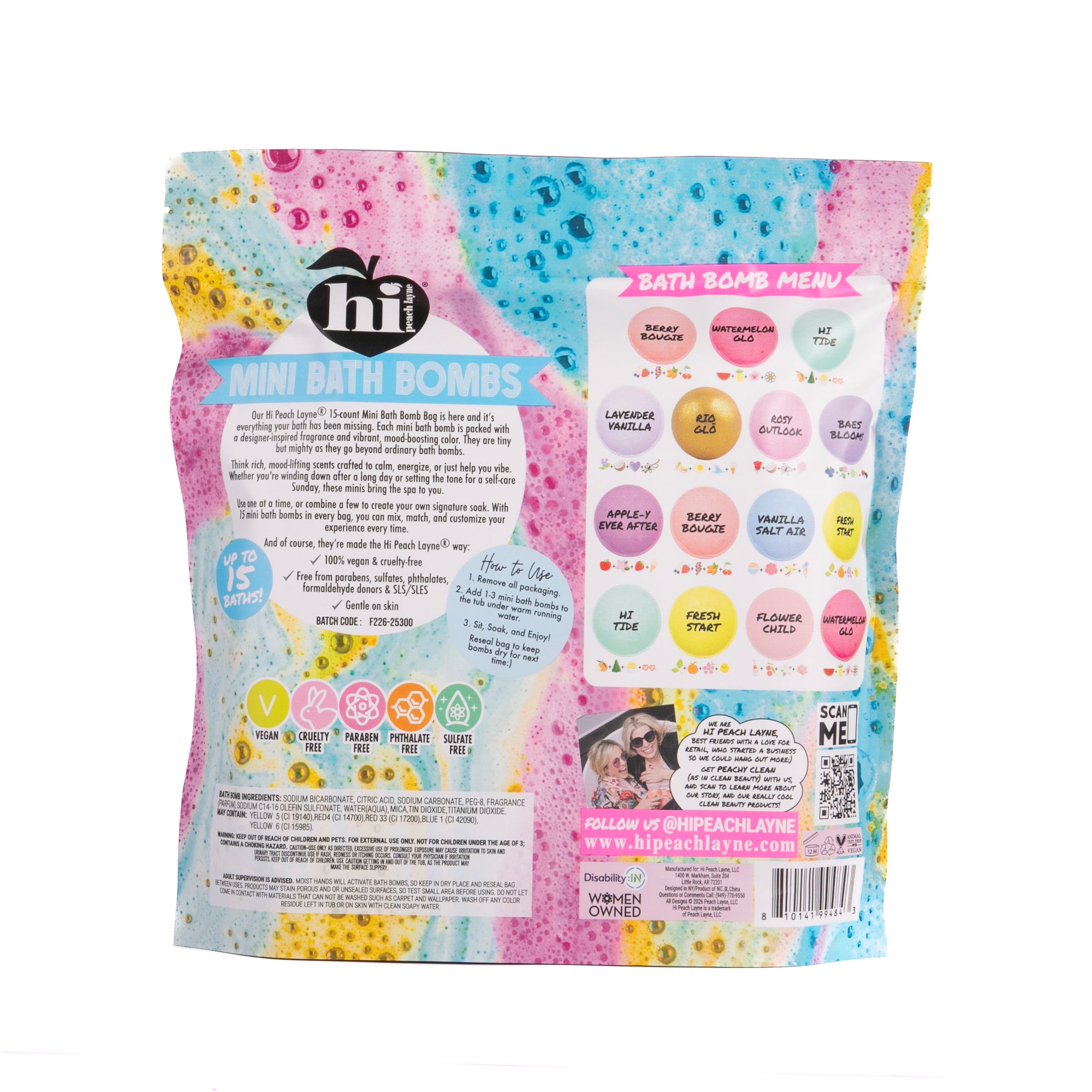 15 Mini Bath Bombs with Prize | Hi Peach Layne